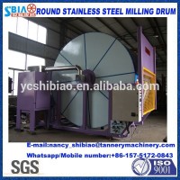 leather processing machine/leather round stainless steel milling drum/ leather milling drum/ automatic milling drum